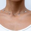 Eternos Acessórios - Colar Feminino Chocker Concha  Ponto de Luz aço inox 316L