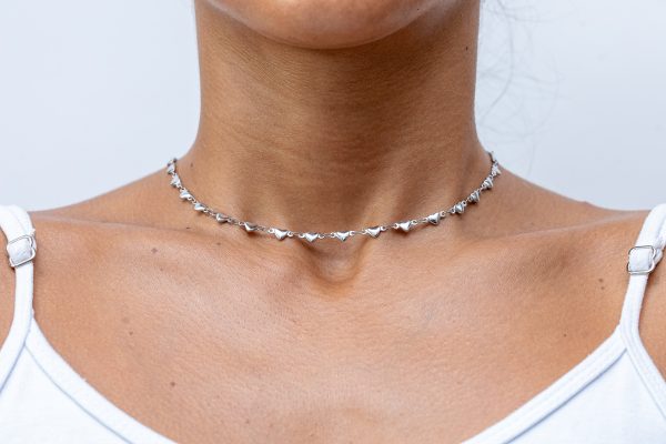 Eternos Acessórios - Colar Feminino Chocker de Coração aço inox 316L