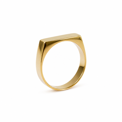 Anel Feminino Dedeira Fina Dourado em Aço Inoxidável 316L