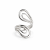 Eternos Acessórios - Anel Feminino Gota Dupla Regulável em Aço Inox 316L