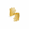 Eternos Acessórios - Anel Feminino Leque Diamantado Dourado Regulável em Aço Inox 316L Eternos Acessórios - Anel Feminino Leque Diamantado Dourado Regulável em Aço Inox 316L