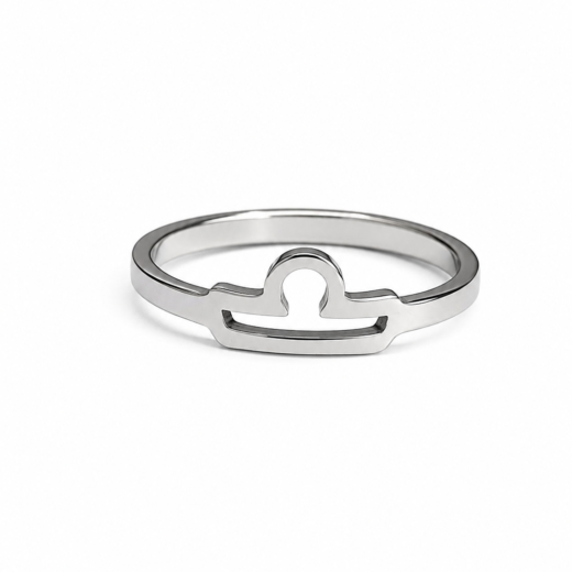 Anel Feminino Signo Libra em Aço Inox 316L