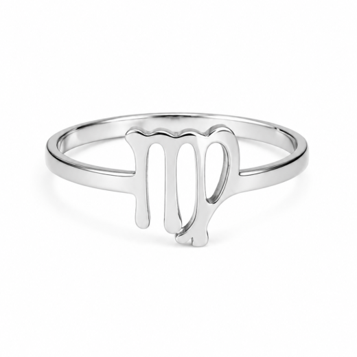 Anel Feminino Signo Virgem em Aço Inox 316L
