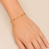 Eternos Acessórios - Pulseira Feminina Estrelas Dourada Regulável de 15 a 21 cm em Aço Inoxidável