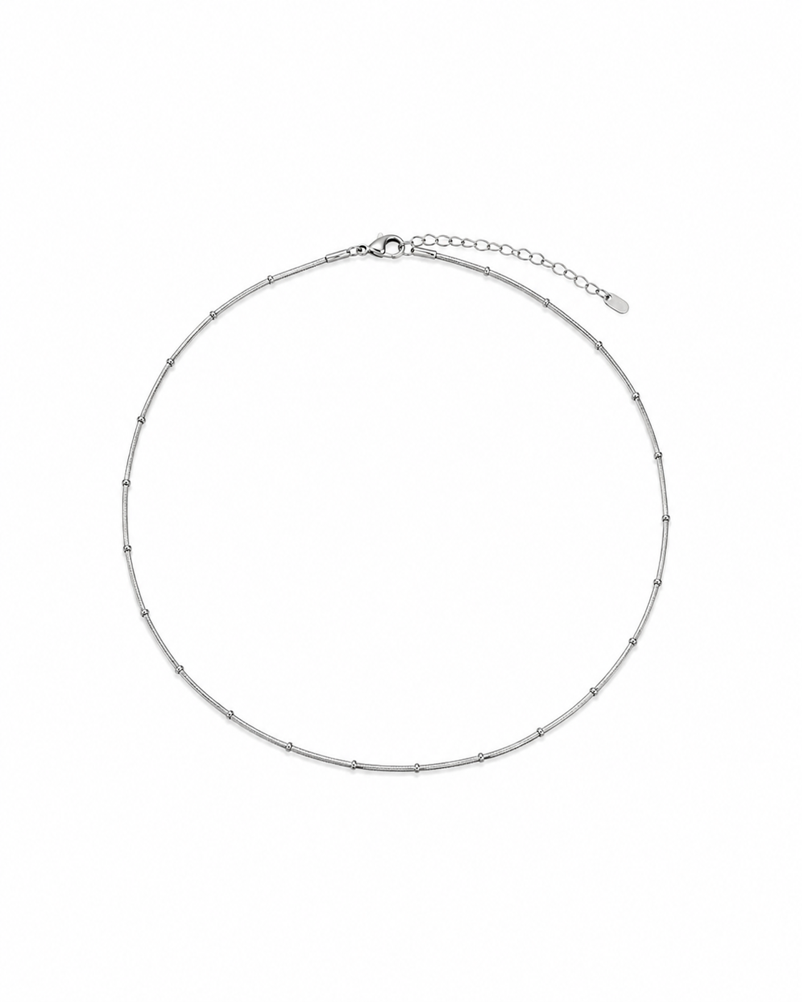 Eternos Acessórios - Colar Feminino Bolinhas Finas Gargantilha Regulável em Aço Inoxidável 316L Colar Feminino Bolinhas Finas Gargantilha Regulável em Aço Inoxidável 316L - Imagem 6
