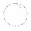 Eternos Acessórios - Colar Feminino Bolinha Achatada em Aço Inoxidável 316L