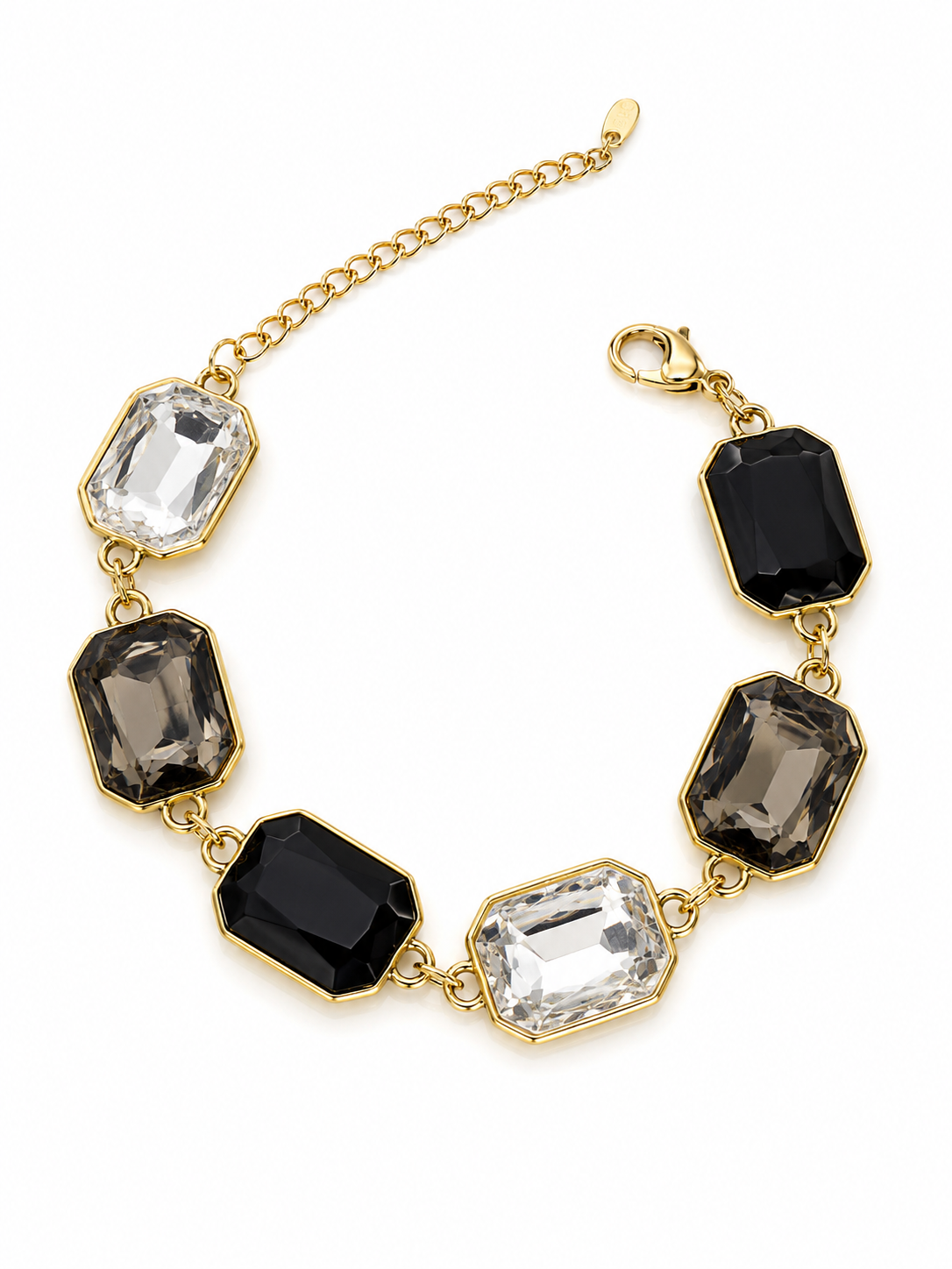 Eternos Acessórios - Pulseira Feminina Aço Inox 316L Dourada com Pedras de Zircônia Pulseira Feminina Aço Inox 316L Dourada com Pedras de Zircônia - Imagem 3