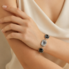 Eternos Acessórios - Pulseira Feminina Aço Inox 316L com Pedras de Zircônia