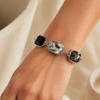 Eternos Acessórios - Pulseira Feminina Aço Inox 316L com Pedras de Zircônia