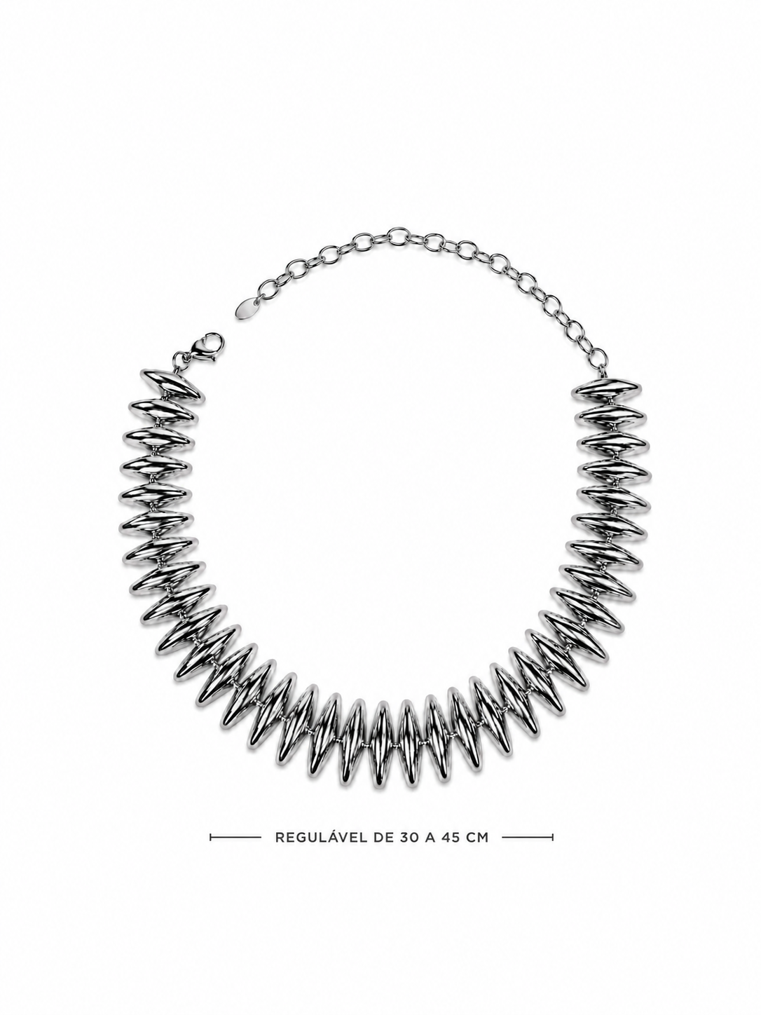 Eternos Acessórios - Colar Gargantilha Feminino Aço Inox Elos Marcantes Colar Gargantilha Feminino Aço Inox Elos Marcantes - Imagem 2