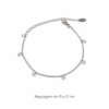 Eternos Acessórios - Pulseira Feminina Aço Inox 316L com Zircônias Cristal