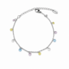 Eternos Acessórios - Pulseira Feminina Aço Inox 316L com Zircônias Coloridas Verão Eternos Acessórios - Pulseira Feminina Aço Inox 316L com Zircônias Coloridas Verão
