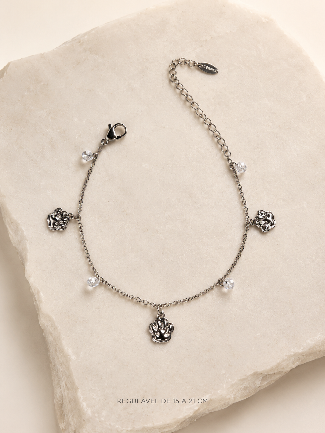 Eternos Acessórios - Pulseira Feminina Aço Inox 316L Patinha e Zircônia Pulseira Feminina Aço Inox 316L Patinha e Zircônia - Imagem 2