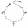 Eternos Acessórios - Pulseira Feminina Aço Inox 316L Cavalo Marinho e Zircônea Eternos Acessórios - Pulseira Feminina Aço Inox 316L Cavalo Marinho e Zircônea