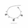 Eternos Acessórios - Pulseira Feminina Aço Inox 316L Concha Shell e Zircônea