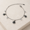 Eternos Acessórios - Pulseira Feminina Aço Inox 316L Concha Shell e Zircônea