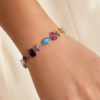 Eternos Acessórios - Pulseira Feminina Aço Inox 316L Zircôneas Geométricas Color