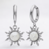 Eternos Acessórios - Brinco Feminino Aço Inox 316L Argola Sol Madri Pérola
