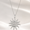 Eternos Acessórios - Colar Feminino Aço Inox 316L Longo Sol Maore Grande Eternos Acessórios - Colar Feminino Aço Inox 316L Longo Sol Maore Grande