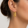 Eternos Acessórios - Brinco Feminino Argola U Dourado Aço Inoxidável 316L
