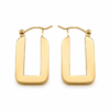 Eternos Acessórios - Brinco Feminino Argola U Dourado Aço Inoxidável 316L