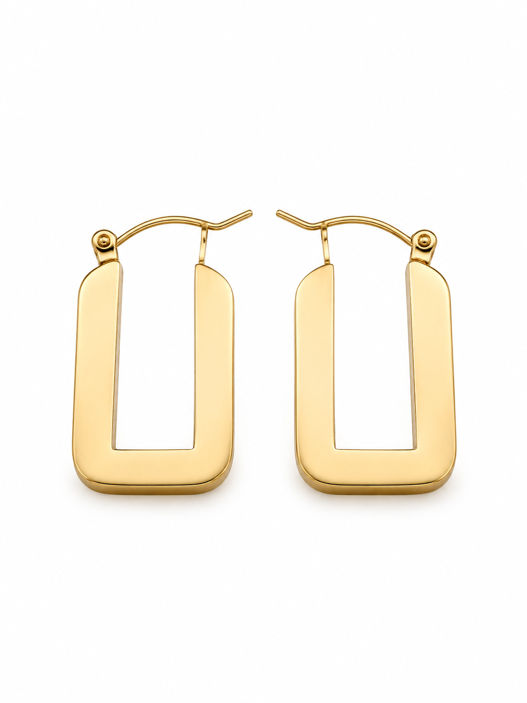 Eternos Acessórios - Brinco Feminino Argola U Dourado Aço Inoxidável 316L Brinco Feminino Argola U Dourado Aço Inoxidável 316L - Imagem 3