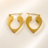 Eternos Acessórios - Brinco Feminino Argola Gota Dourado Aço Inoxidável 316L