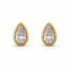Eternos Acessórios - Brinco Feminíno Gota Zircônea Cristal Dourado