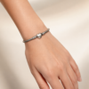 Eternos Acessórios - Pulseira Feminina Aço Inox 316L Corrente Berloque Fecho de Coração
