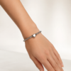 Eternos Acessórios - Pulseira Feminina Aço Inox 316L Corrente Berloque Fecho de Coração