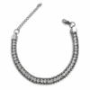Eternos Acessórios - Pulseira Feminina Aço Inox 316L Riviera Cristal