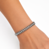 Eternos Acessórios - Pulseira Feminina Aço Inox 316L Riviera Cristal