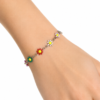 Eternos Acessórios - Pulseira Feminina Aço Inox 316L Margarida Colorida