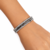 Eternos Acessórios - Pulseira Feminina Aço Inox 316L Corrente Zircônea Cravejada