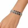 Eternos Acessórios - Pulseira Feminina Aço Inox 316L Medalhas Luxo