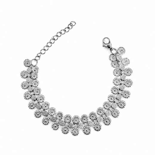 Pulseira Feminina Aço Inox 316L Medalhas Luxo