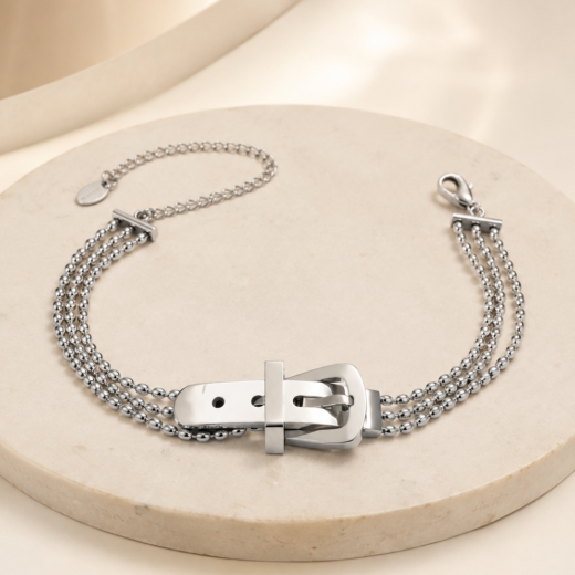 Pulseira Feminina Aço Inox 316L Fivela