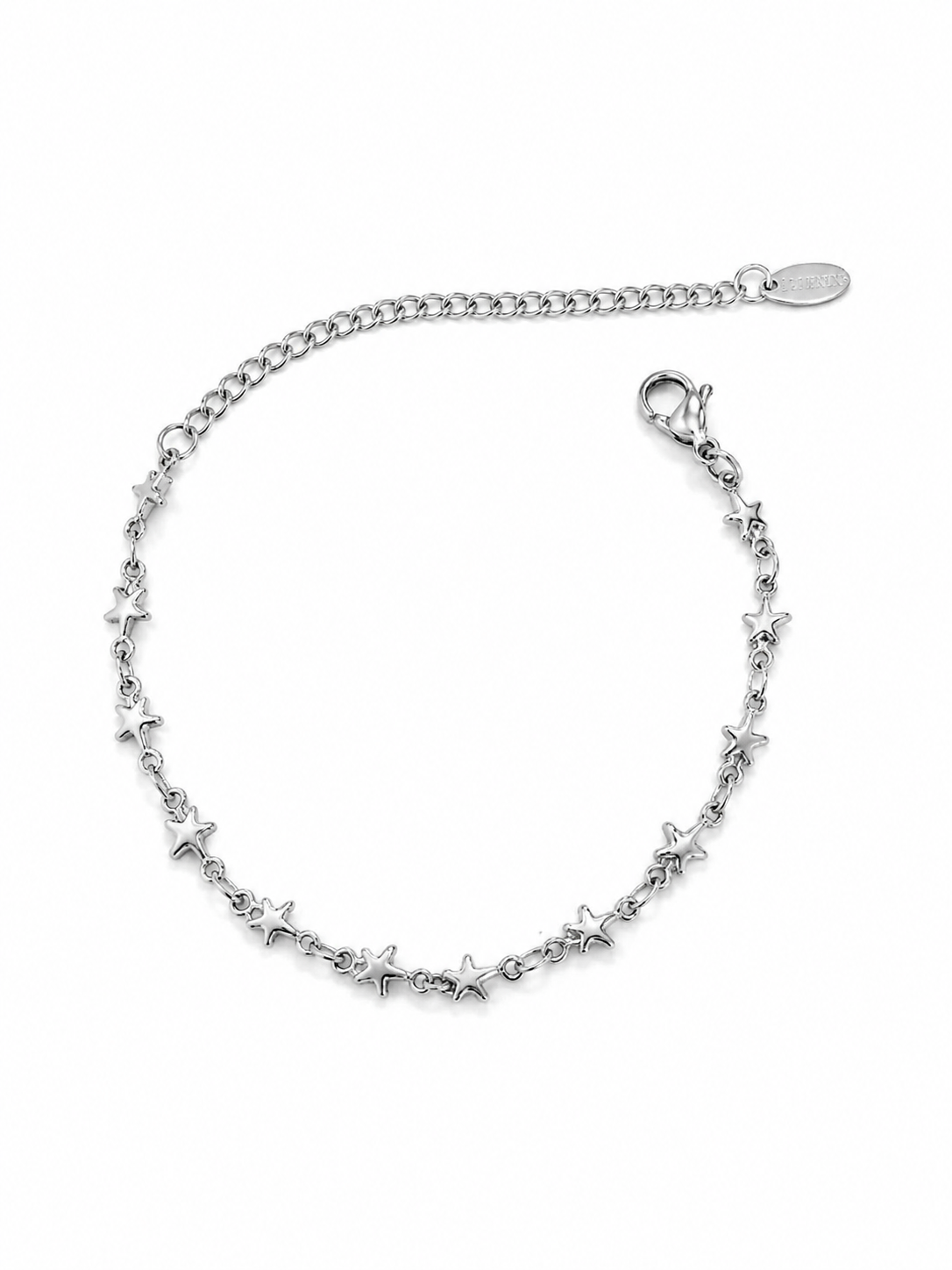 Eternos Acessórios - Pulseira Feminina Aço Inox 316L Estrelas Pequenas Lisa