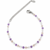 Eternos Acessórios - Pulseira Feminina Aço Inox 316L Cristais Nude