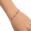 Eternos Acessórios - Pulseira Feminina Aço Inox 316L Cristais Nude