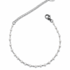 Eternos Acessórios - Pulseira Feminina Aço Inox Corrente Bolinha Pérola