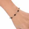 Eternos Acessórios - Pulseira Feminina Aço Inox 316L Cristais Preto Fino Eternos Acessórios - Pulseira Feminina Aço Inox 316L Cristais Preto Fino