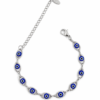 Eternos Acessórios - Pulseira Feminina Aço Inox 316L Corrente Olho Grego Escuro