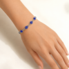 Eternos Acessórios - Pulseira Feminina Aço Inox 316L Corrente Olho Grego Escuro