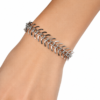 Eternos Acessórios - Pulseira Feminina Aço Inox 316L Espinho de Peixe