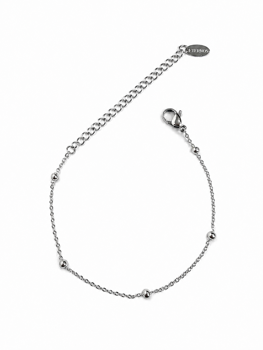 Eternos Acessórios - Pulseira Feminina Aço Inox 316L Corrente de Bolinha Pulseira Feminina Aço Inox 316L Corrente de Bolinha