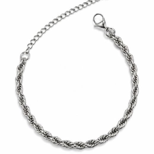 Pulseira Feminina Aço Inox 316L Corrente Baiana