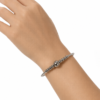 Eternos Acessórios - Bracelete Feminino Cabo de Aço com Esferas em Aço Inoxidável 316L