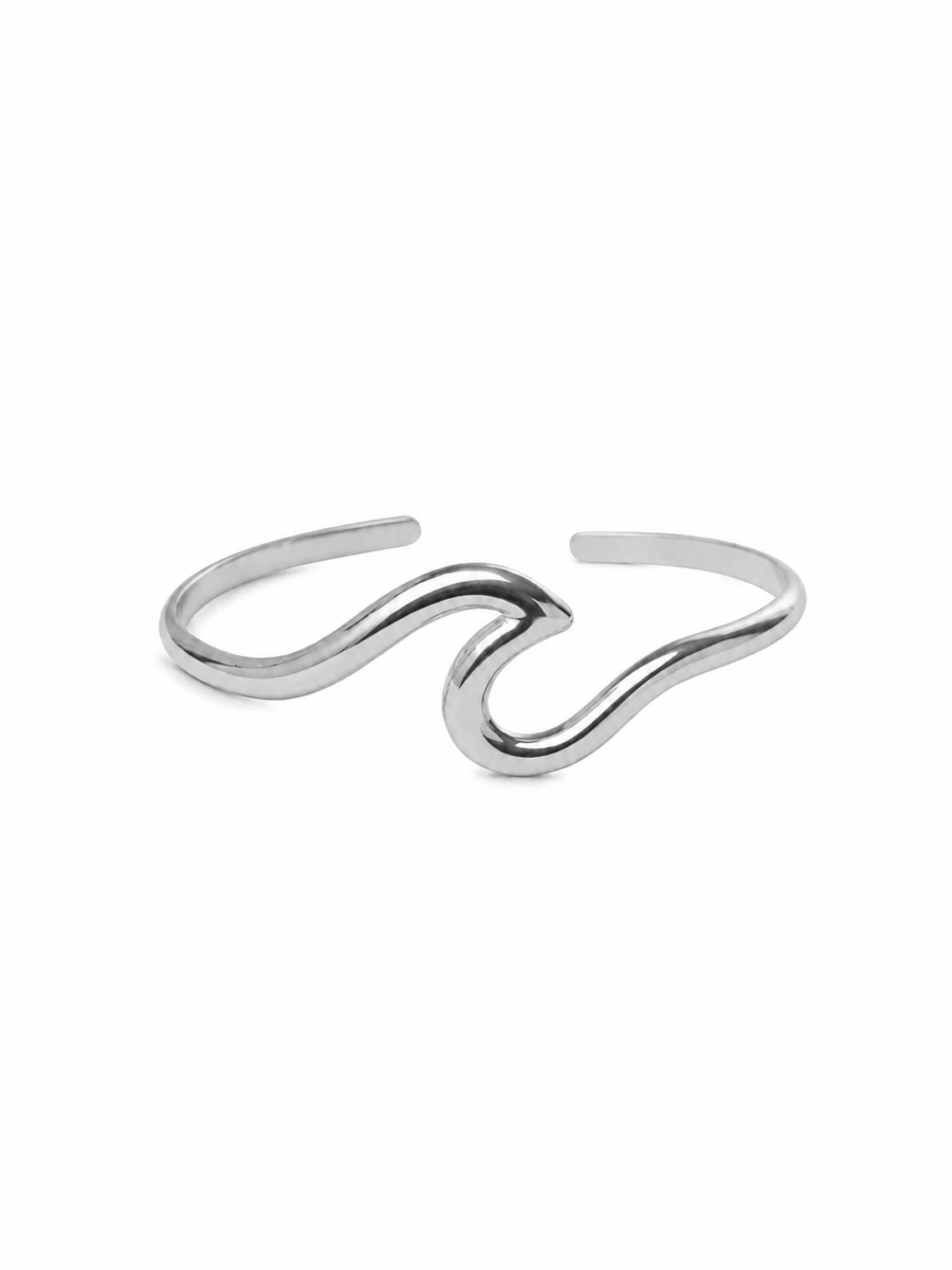 Eternos Acessórios - Bracelete Feminino Aço Inox 316L Onda Ajustável