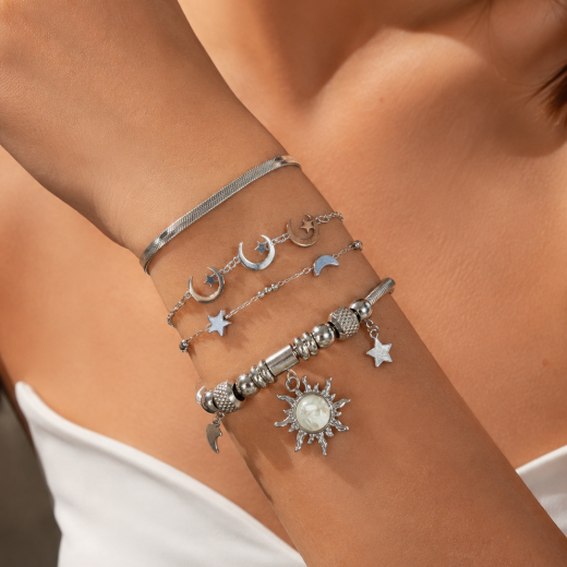 Pulseira Feminina Prata
